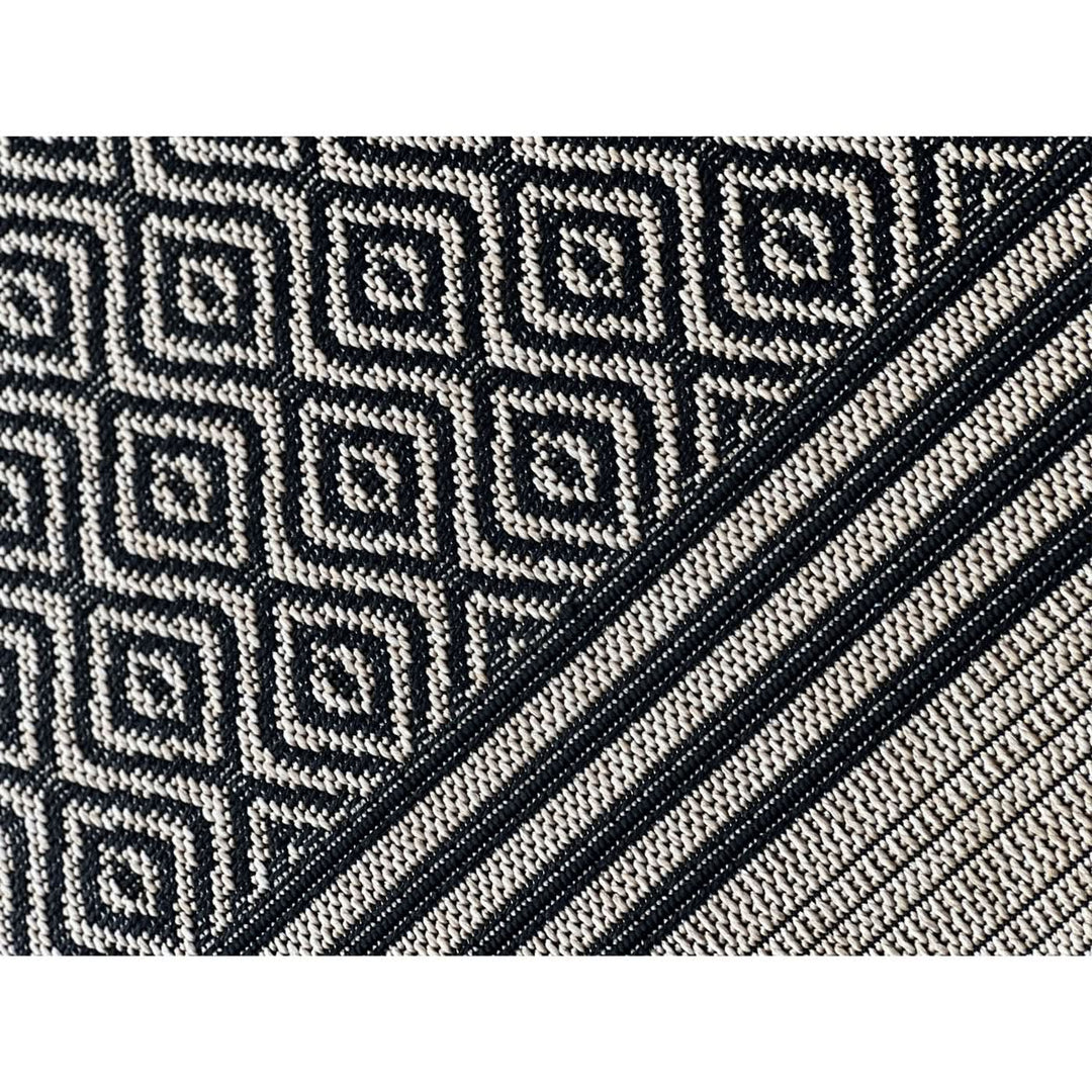 Spazio Home Diamond Grid Monochrome Rug - HUNA