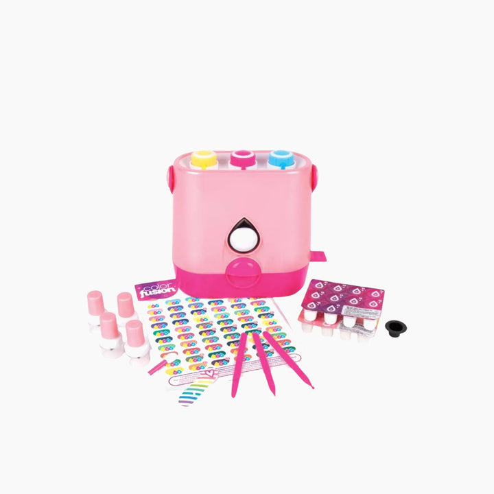 MAKE IT REAL Color Fusion Deluxe Light Match Edition Nail Polish Maker with cyan, magenta, and yellow color tubes