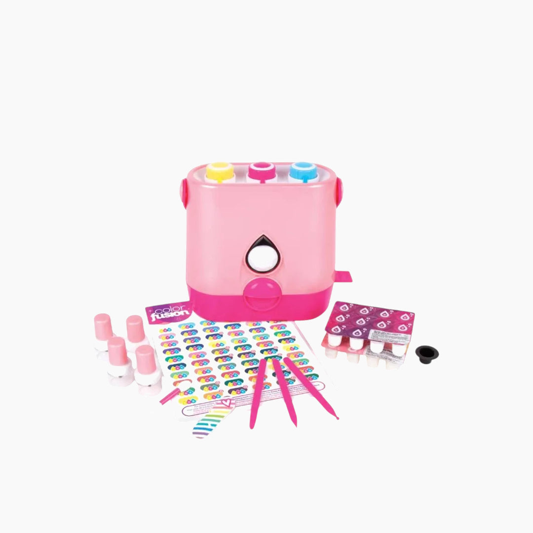 MAKE IT REAL Color Fusion Deluxe Light Match Edition Nail Polish Maker with cyan, magenta, and yellow color tubes