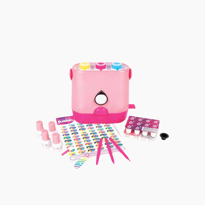 MAKE IT REAL Color Fusion Deluxe Light Match Edition Nail Polish Maker with cyan, magenta, and yellow color tubes