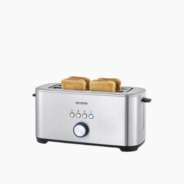 AT 2621 Long-Slot Toaster, 4-Slice, 1400 W, Stainless Steel/Black