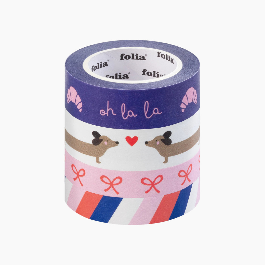 Folia Washi Tape Set – 4 Rolls