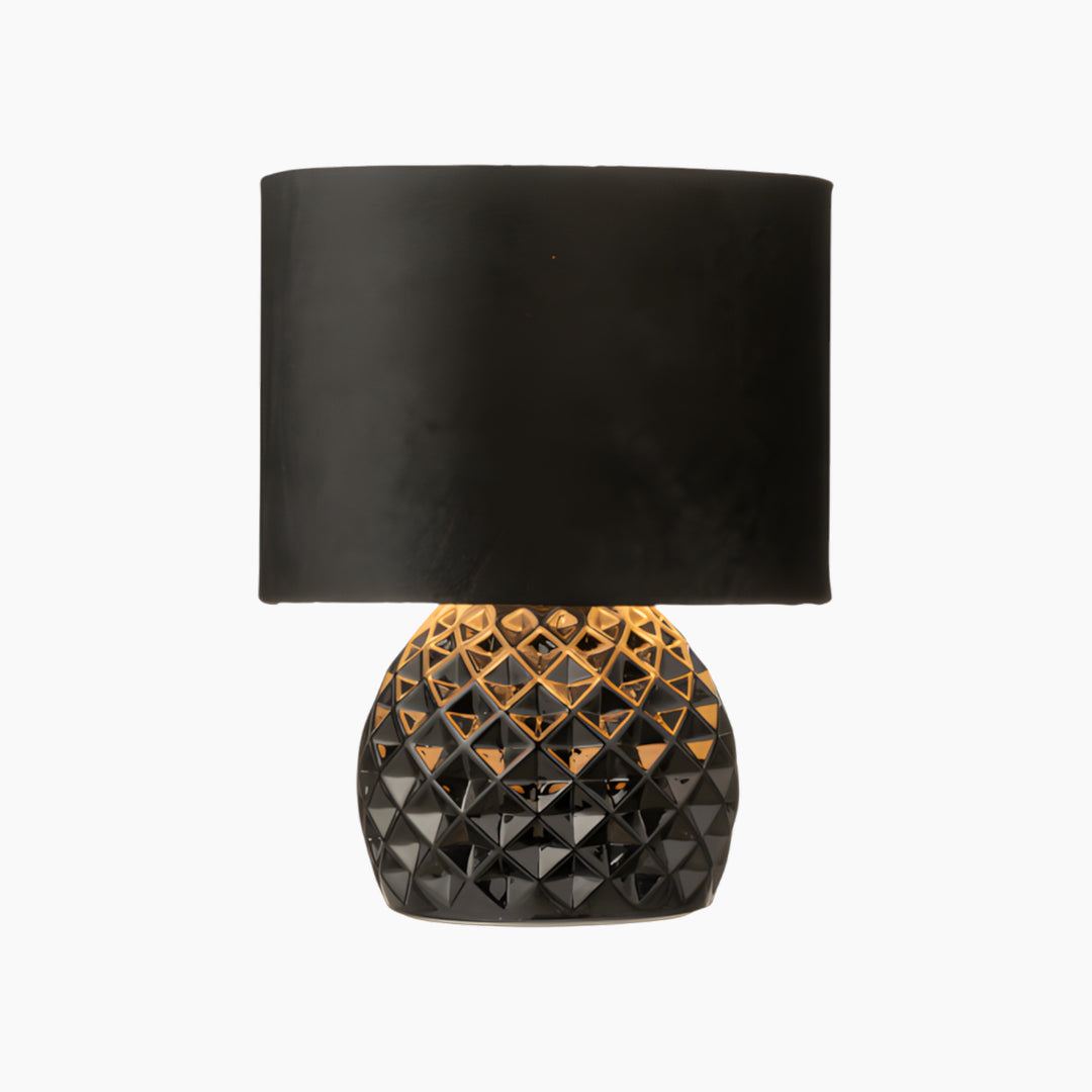 Glass table lamp, battery-powered