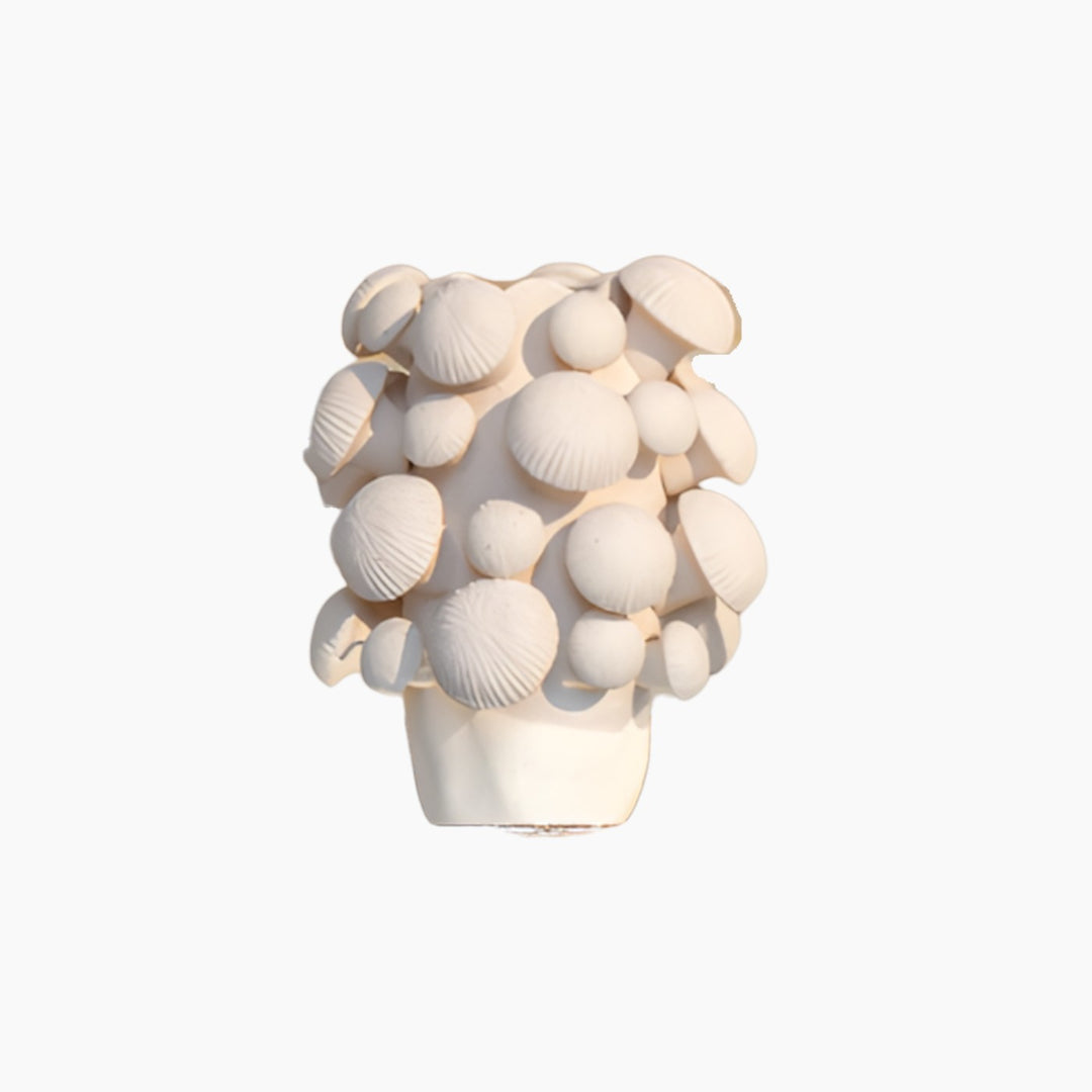 Clay Fungi Vase with earthy material aesthetic