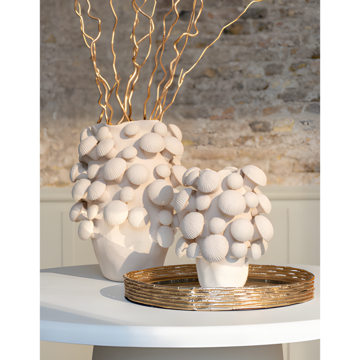 Clay fungi vase