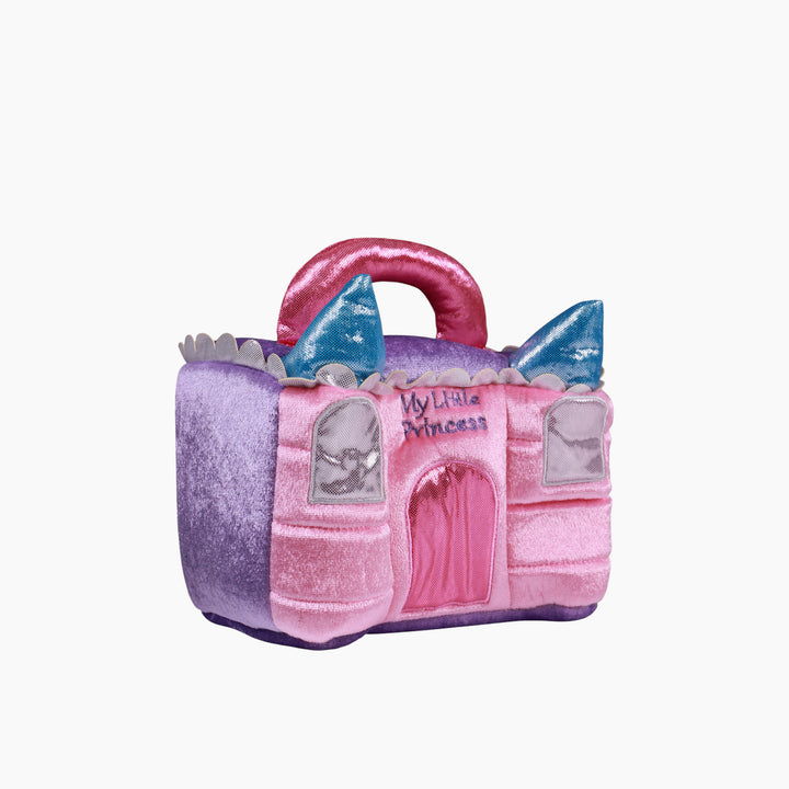 My Little Princess Playset with plush glittery pink castle bag