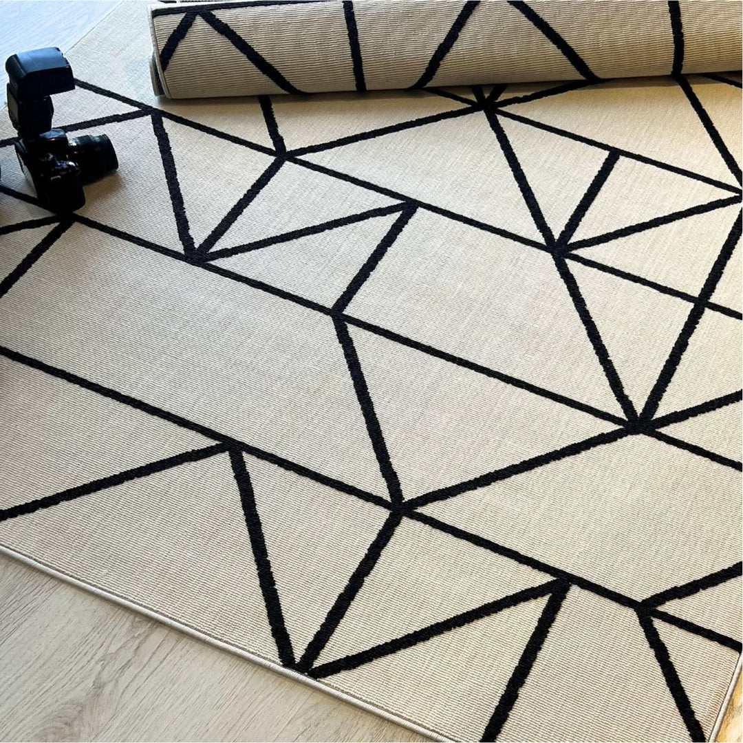 Spazio Home Mono Grid Rug - HUNA