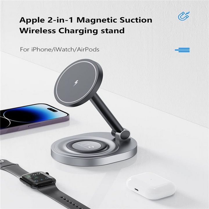 Catchy Jo Qi2 magnetic wireless charger stand made of aluminum alloy