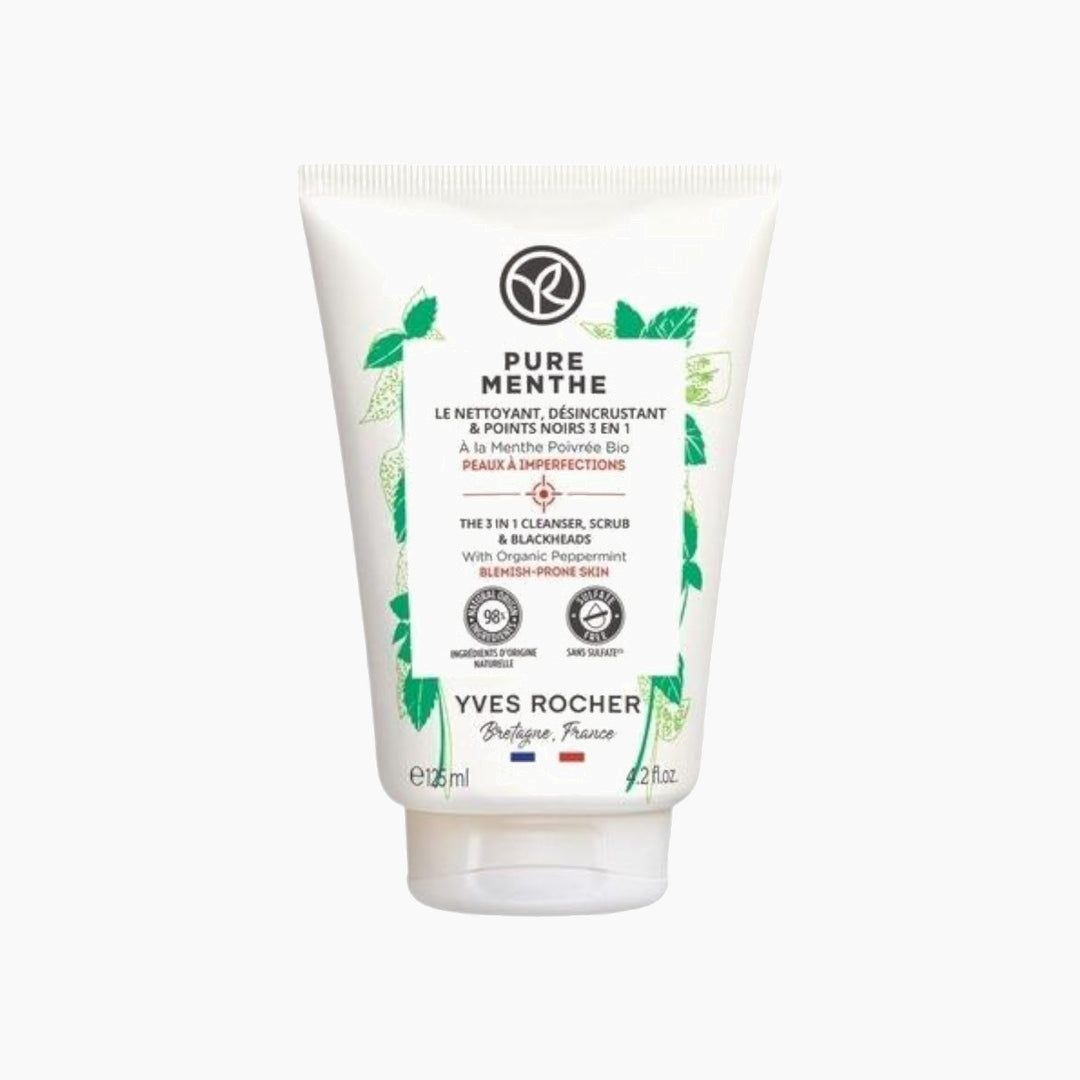 Yves Rocher 3-in-1 Cleanser, Exfoliator &amp; Blackhead Treatment - Pure Mint