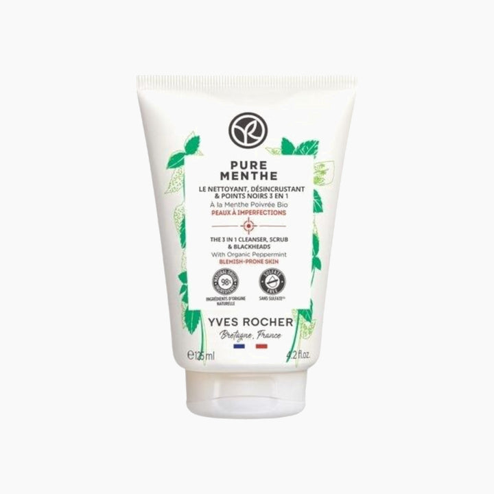 Yves Rocher 3-in-1 Cleanser, Exfoliator &amp; Blackhead Treatment - Pure Mint