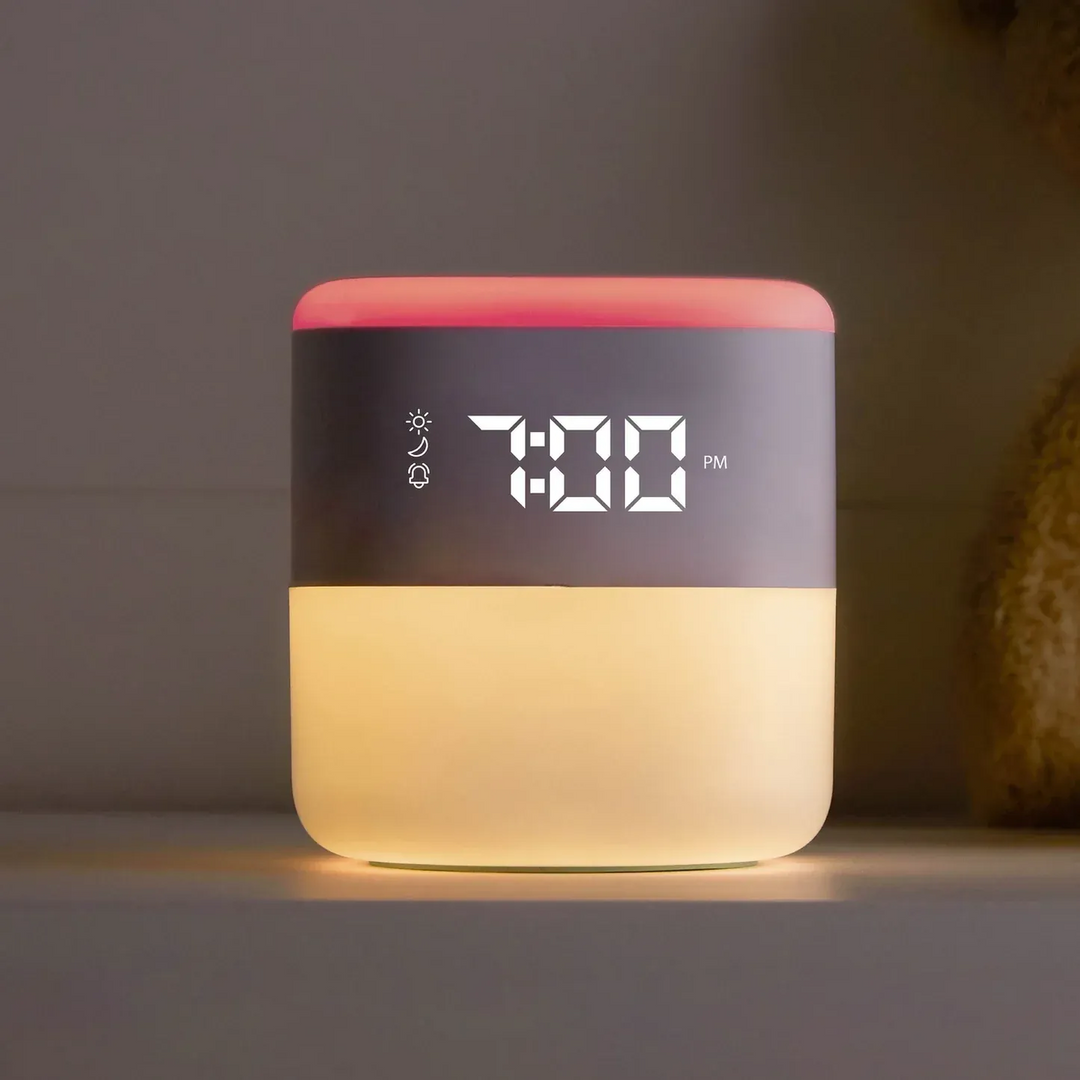 FridaBaby 3-in-1 sound machine with when-to-wake clock and nightlight