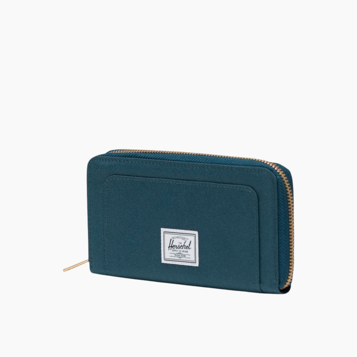 Herschel Thomas Label Detail Zip-Around Wallet - Dark Sea