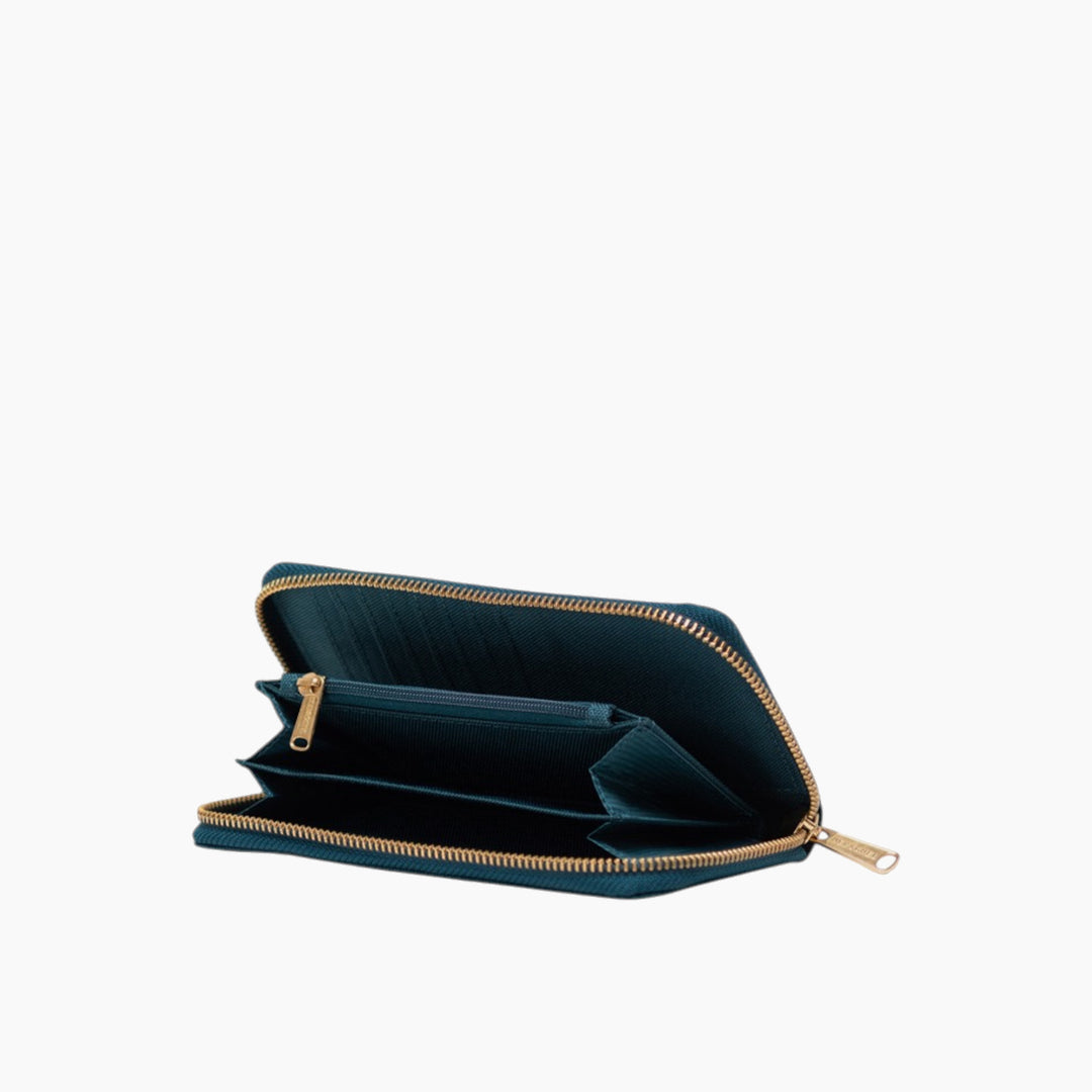 Herschel Thomas Label Detail Zip-Around Wallet - Dark Sea