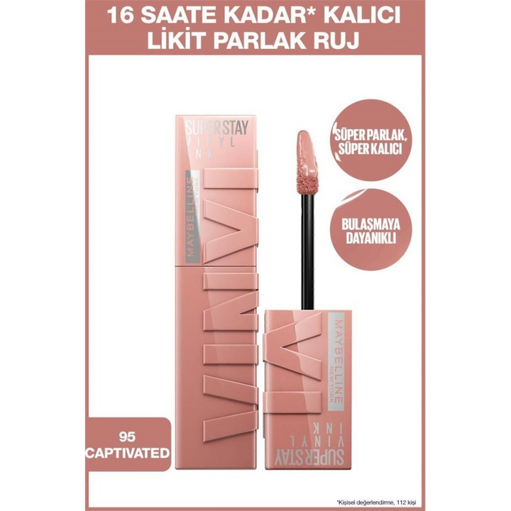 Maybelline Mny Vinyl Ink 95 Captivated Nu Int - HUNA