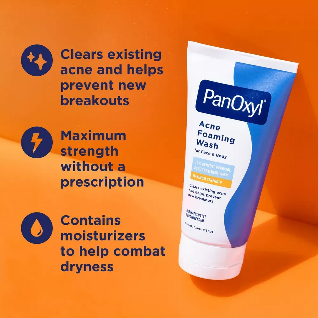 PanOxyl غسول رغوي لحب الشباب 10% بنزويل بيروكسايد 156 جم