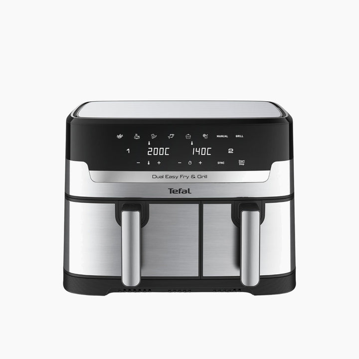 Tefal Dual Easy Fry &amp; Grill - 8.3L, Black &amp; Stainless Steel