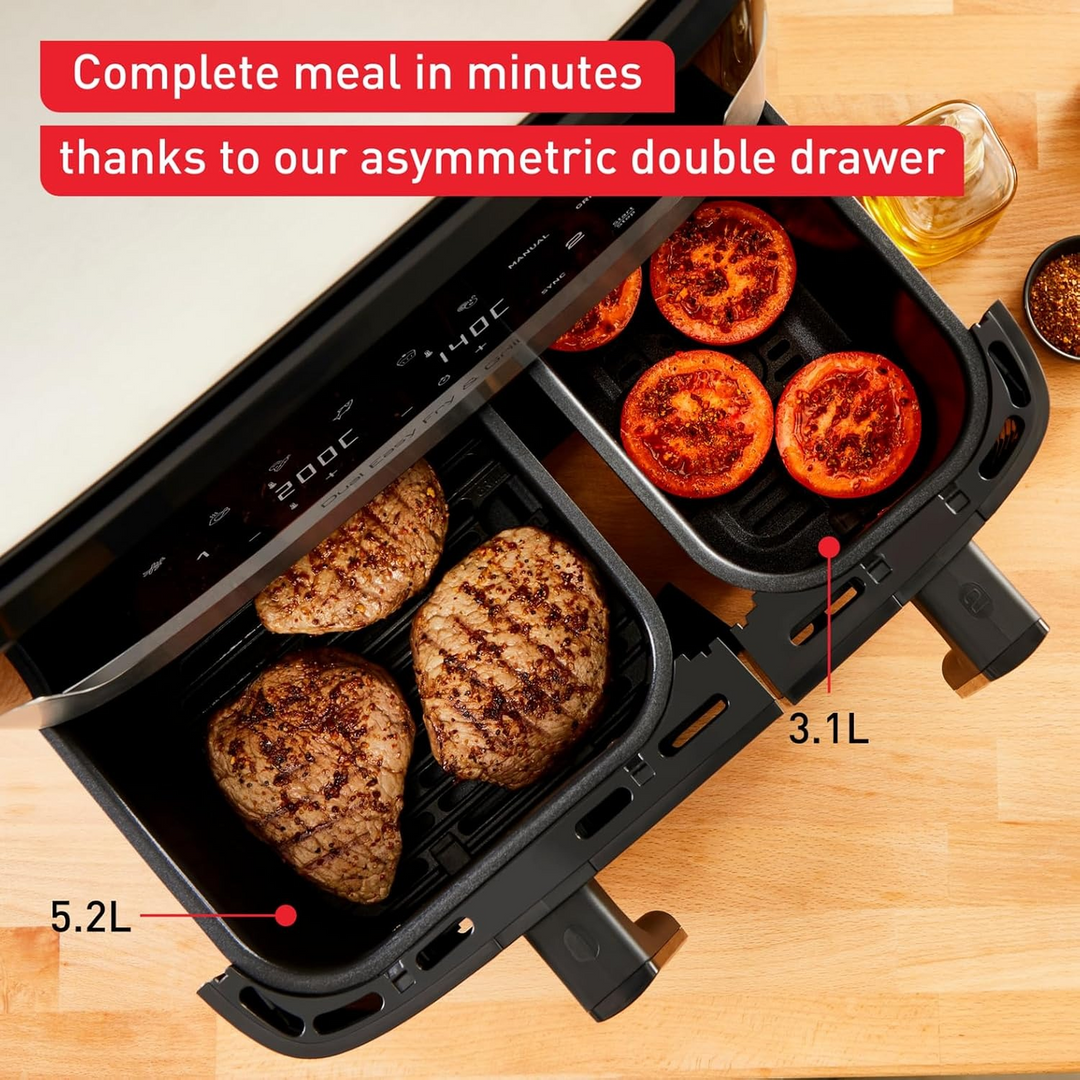 Tefal Dual Easy Fry &amp; Grill - 8.3L, Black &amp; Stainless Steel