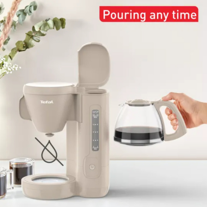 Tefal Morning Filter Coffee Maker - 1.25L Fair Grey