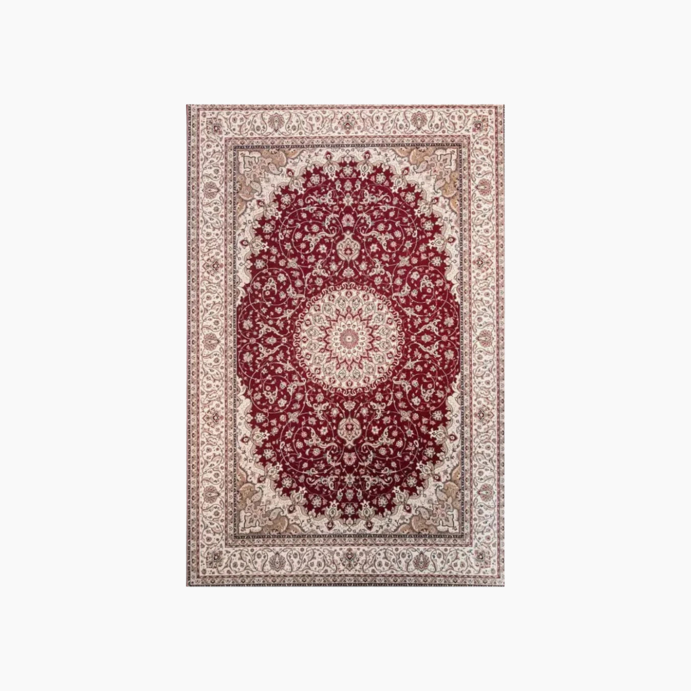 Spazio Home Classic Red Medallion Carpet Spazio Home Classic Red Medallion Carpet