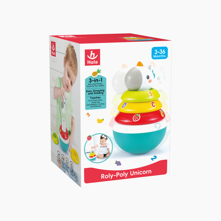 Hola Roly-Poly Unicorn Baby Toy