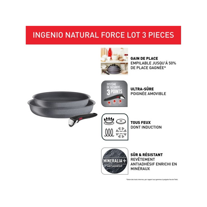 Tefal Ingenio Natural Force 3-Piece Set