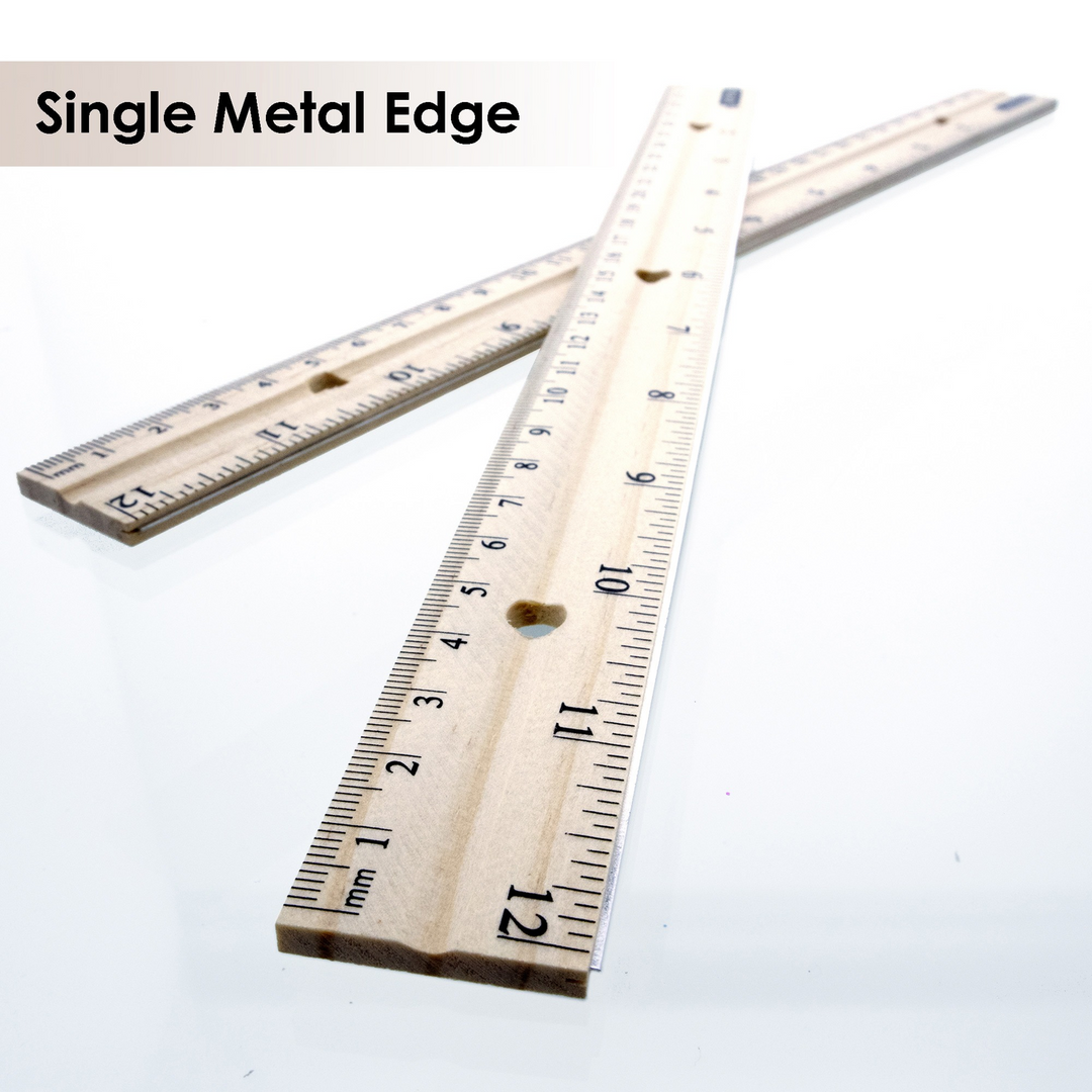 Bazic 12" Wooden Ruler - 30cm