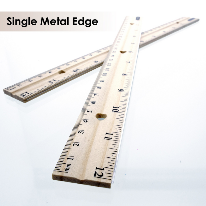 Bazic 12" Wooden Ruler - 30cm