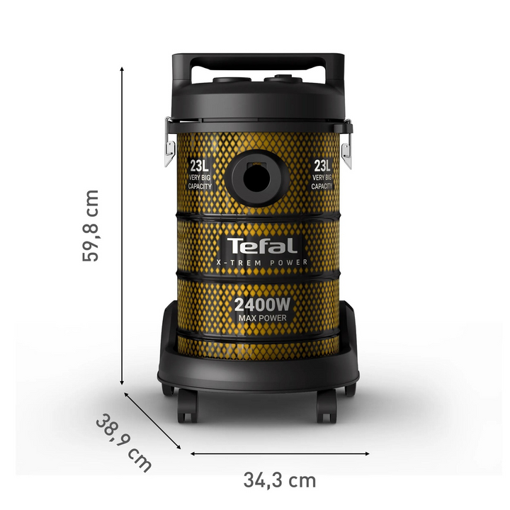 Tefal Drum X-Power Bagless Vacuum Cleaner - 23L, 2400W
