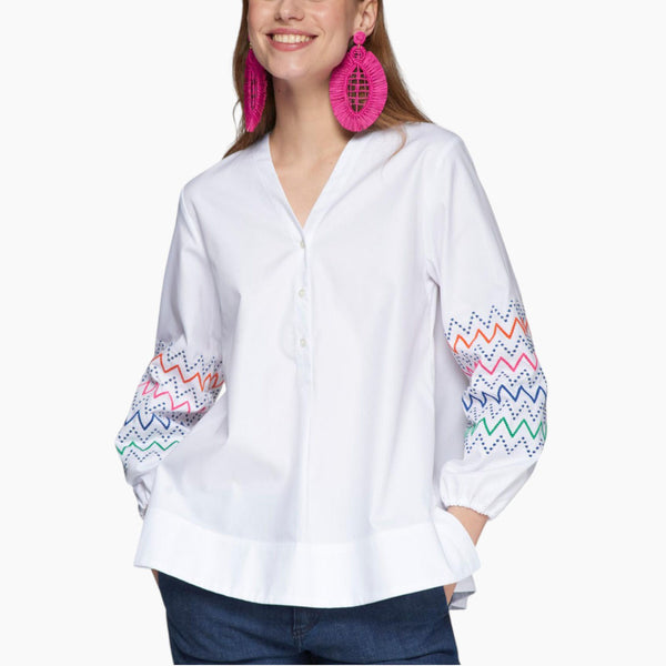 Shirt Ebba Emb Blanco Twill