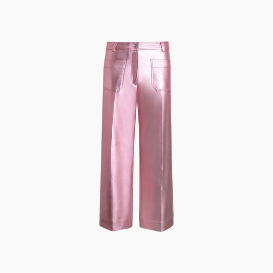 Vilagallo Trouser Metallic Pink Stretchy