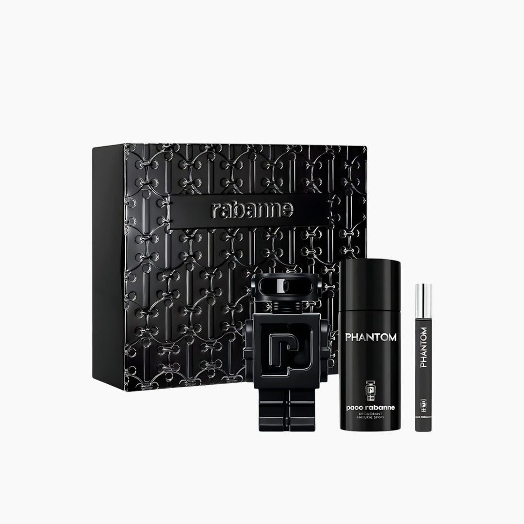 Paco Rabanne Phantom EDP 100Ml + EDP 10Ml + Deodorant 150Ml Gift Set For Men