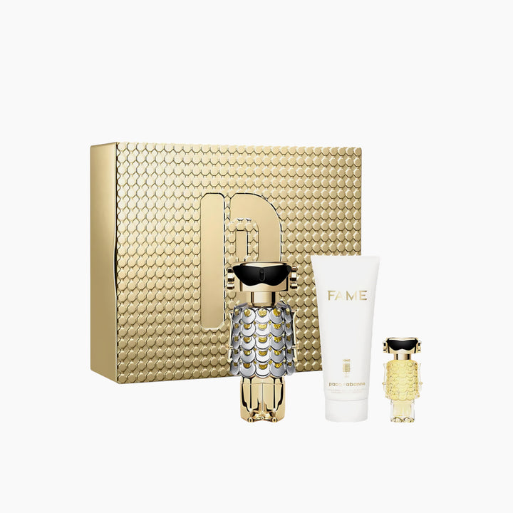 Paco Rabanne Fame EDP 80Ml + EDP 4Ml + Body Lotion 100Ml Gift Set For Women - HUNA