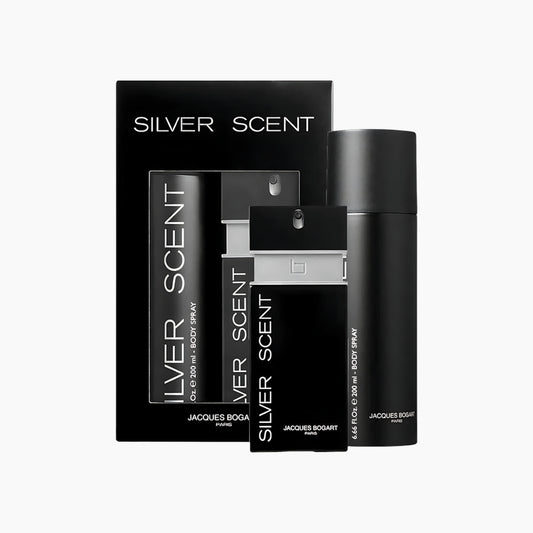 Jacques Bogart Silver Scent EDT 100Ml + Body Spray 200Ml Gift Set For Men