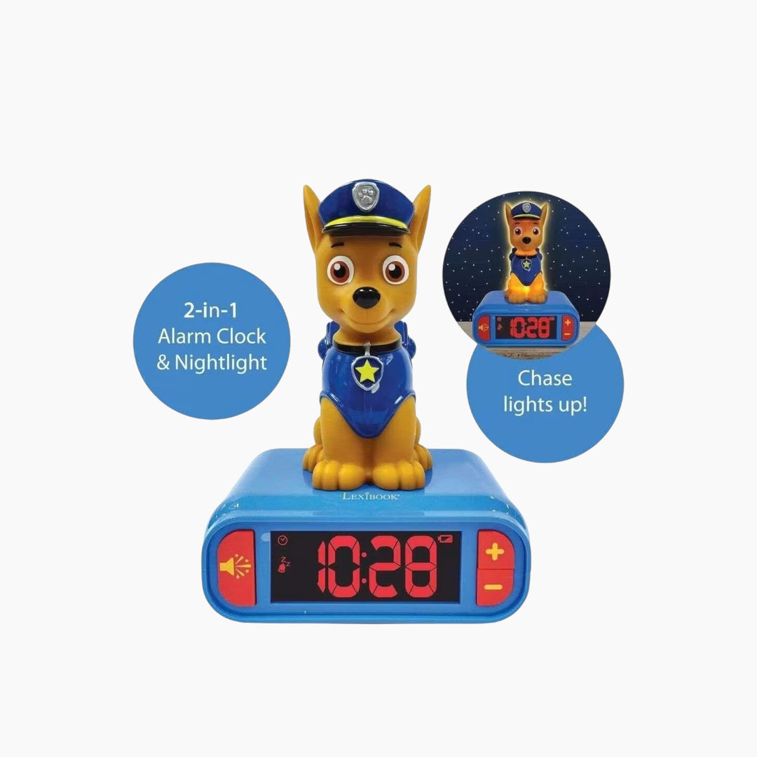 Lexibook Paw Patrol 3D Alarm Clock With Night Light
