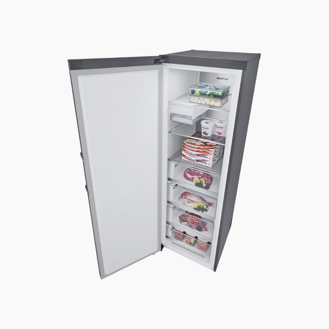 LG 355L Upright Freezer No Frost Smart Inverter Stainless Steel