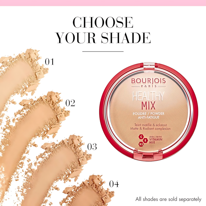 Bourjois Healthy Mix Anti-Fatigue Powder with vitamins C, E, and B5