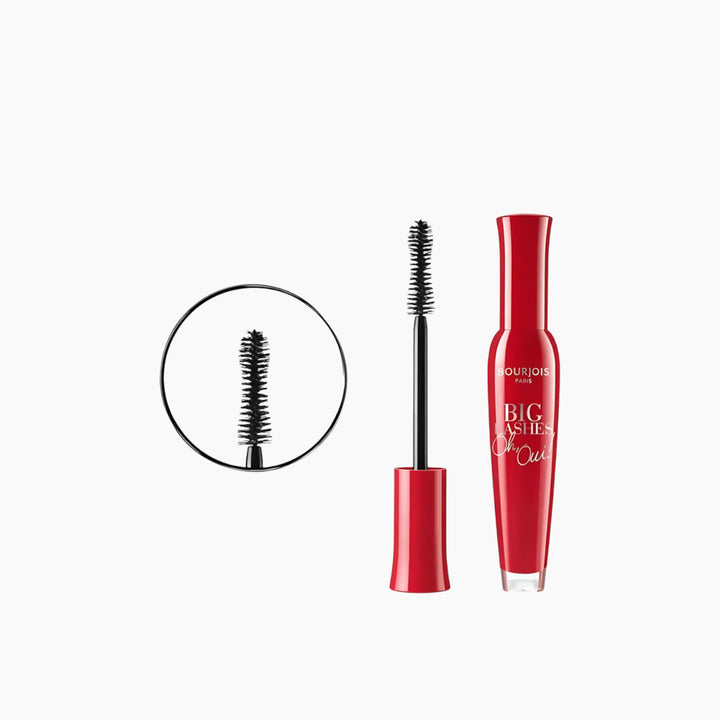 Bourjois Big Lashes mascara in Black Shade 001 with zigzag fiber brush
