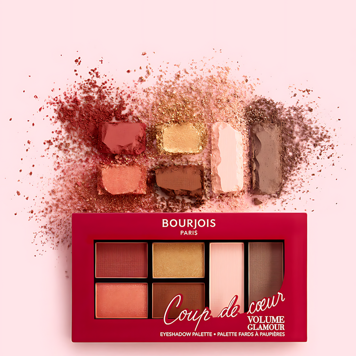 Bourjois Volume Glamour Eyeshadow Palette with highly pigmented shades