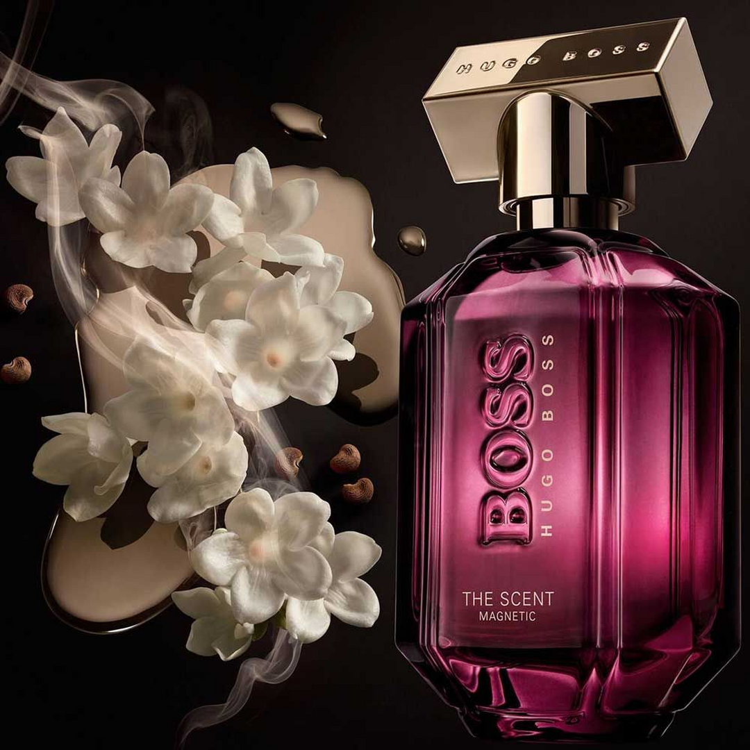 Hugo Boss The Scent Magnetic EDP 50ML for Women perfume in a purple diamond bottle