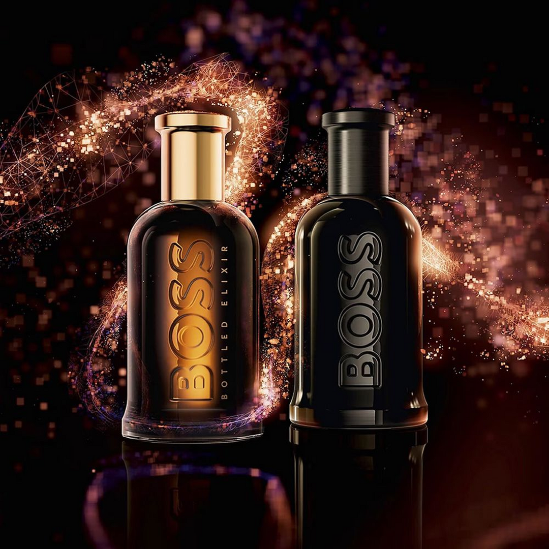 Hugo Boss Bottled Elixir Intense Parfum For Men, ambery woody scent