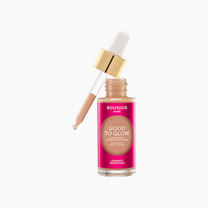 Bourjois Healthy Mix Good To Glow Foundation with a radiant, dimensional glow.