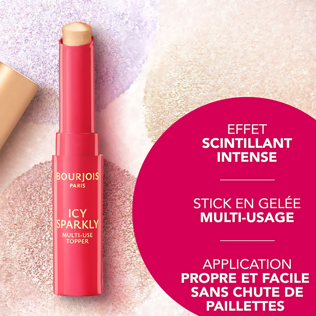 Bourjois Icy Sparkly Multi-use Glitter Highlighter Stick For Lips Cheeks &amp; Eyes