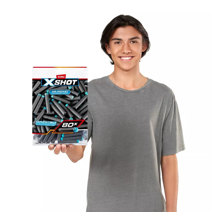 Zuru X-Shot Excel refill darts, 80 foam darts in a resealable bag