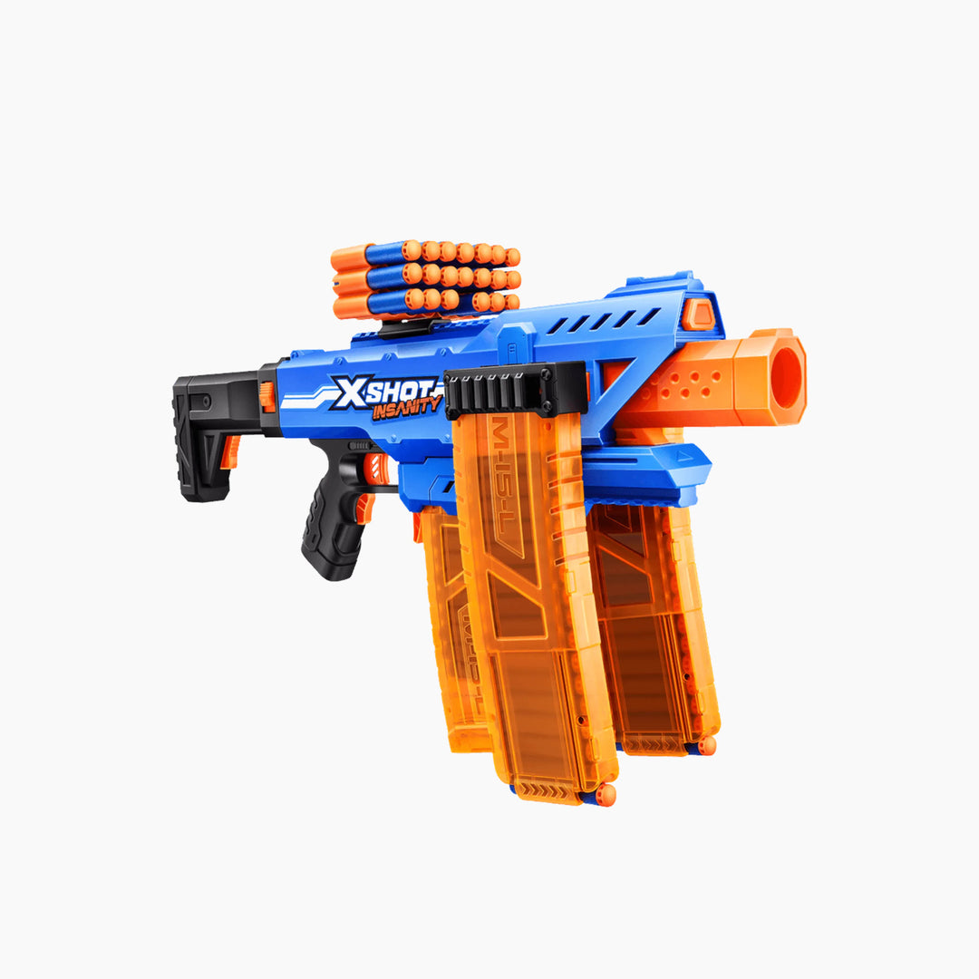 Zuru X-Shot Insanity Motorized Clip Mania Blaster with 72 darts