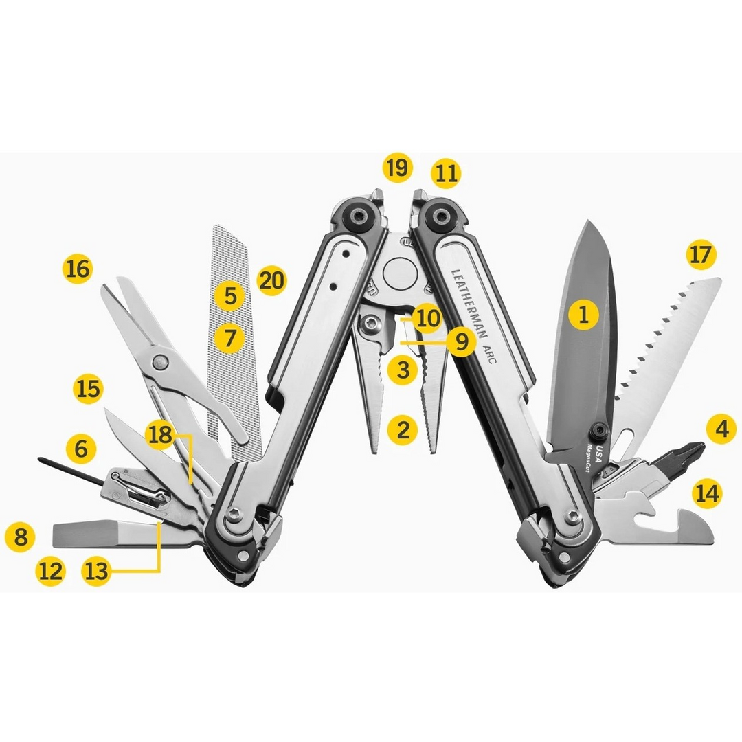 Leatherman ARC Multitool - Black DLC &amp; Stainless Steel