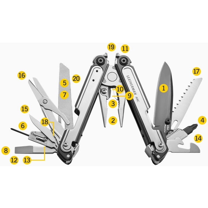 Leatherman ARC Multitool - Black DLC &amp; Stainless Steel