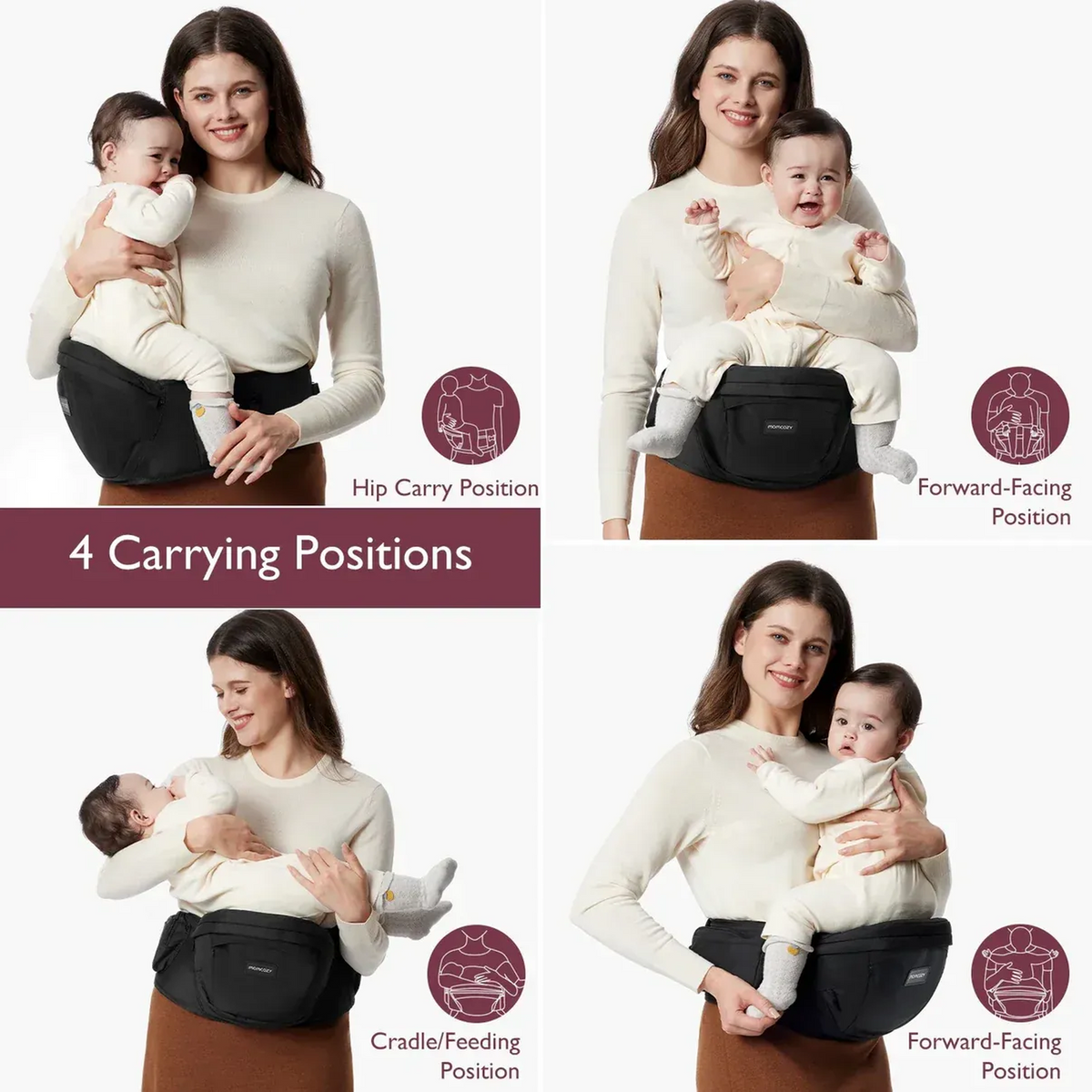 Momcozy 3d Belly Protector & Eva Massage Board baby hip seat carrier
