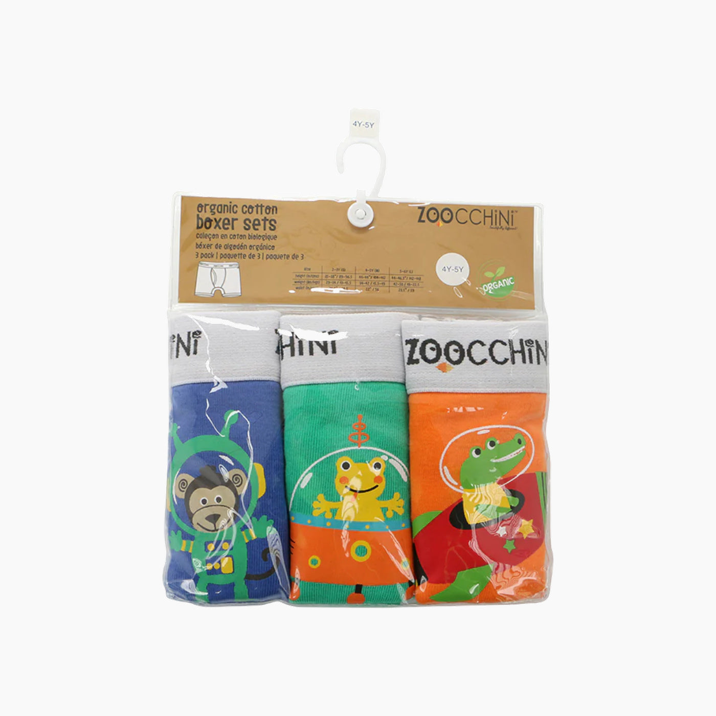 3 Piece Organic Boxers - Space Force 2-3 years 3 Piece Organic Boxers - Space Force 2-3 years