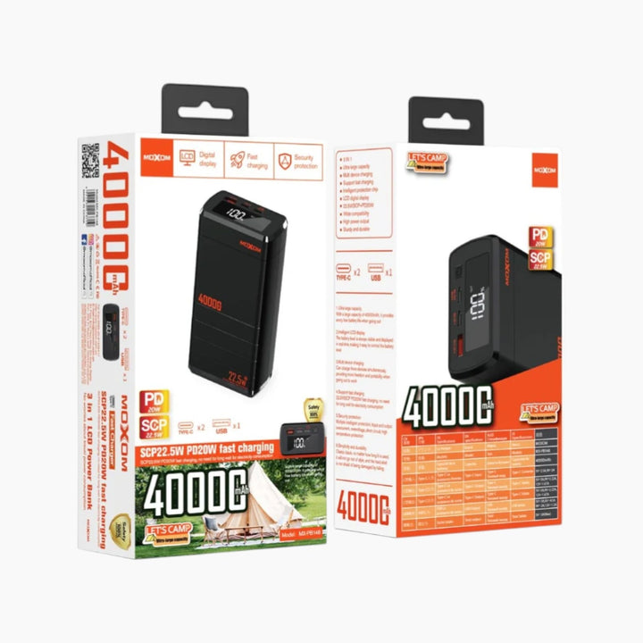 Moxom MX-PB171 50000mAh power bank with built-in connectors and flashlight
