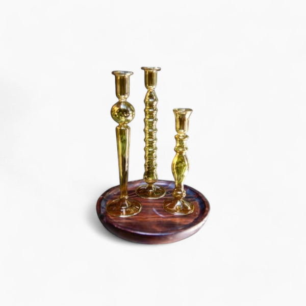 3 Candle Holders Stand Set